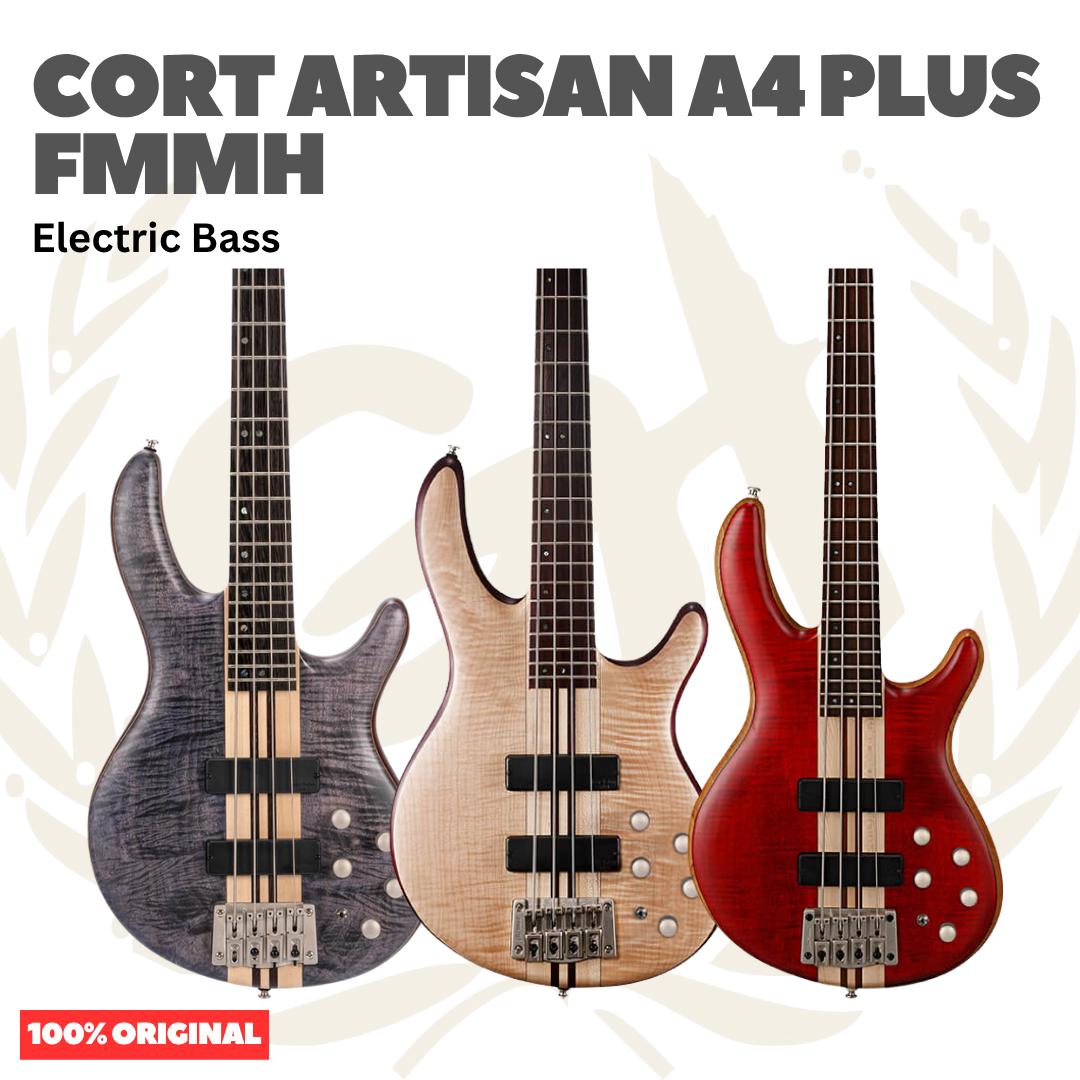 Cort Artisan A4 Plus FMMH Electric Bass Guitar - Bass Listrik Elektrik