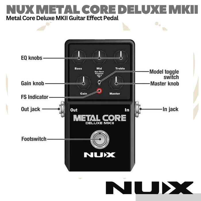 NUX Metal Core Deluxe MKII Distortion Guitar Effect Pedal - Efek Gitar