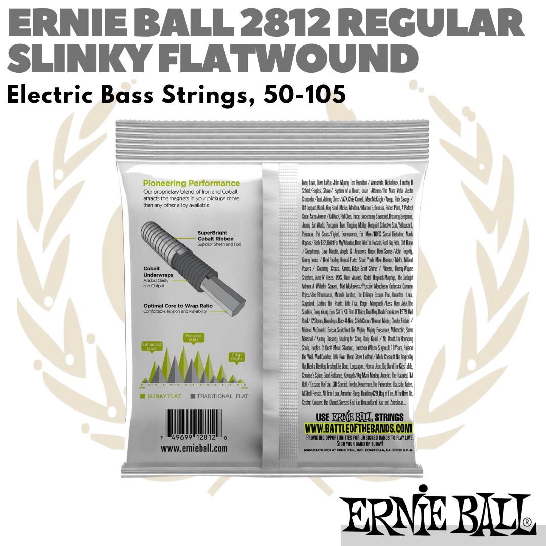 ERNIE BALL 2812 Regular Slinky FlatWound 50-105 | Senar Bass Elektrik
