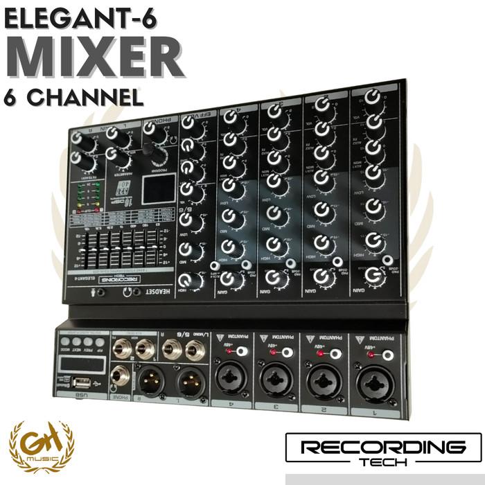 RECORDING TECH ELEGANT 6 - MIXER 6 CHANNEL PODCAST RECORDING KARAOKE