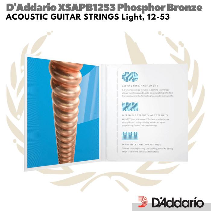 D'Addario XSAPB1253 Phosphor Bronze Light | Senar Gitar Akustik 12 53