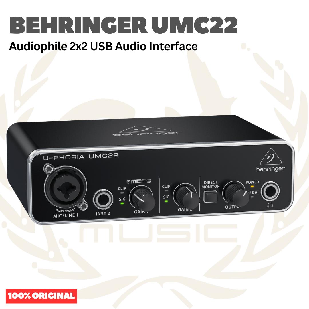 BEHRINGER UMC22 SOUNDCARD AUDIO INTERFACE