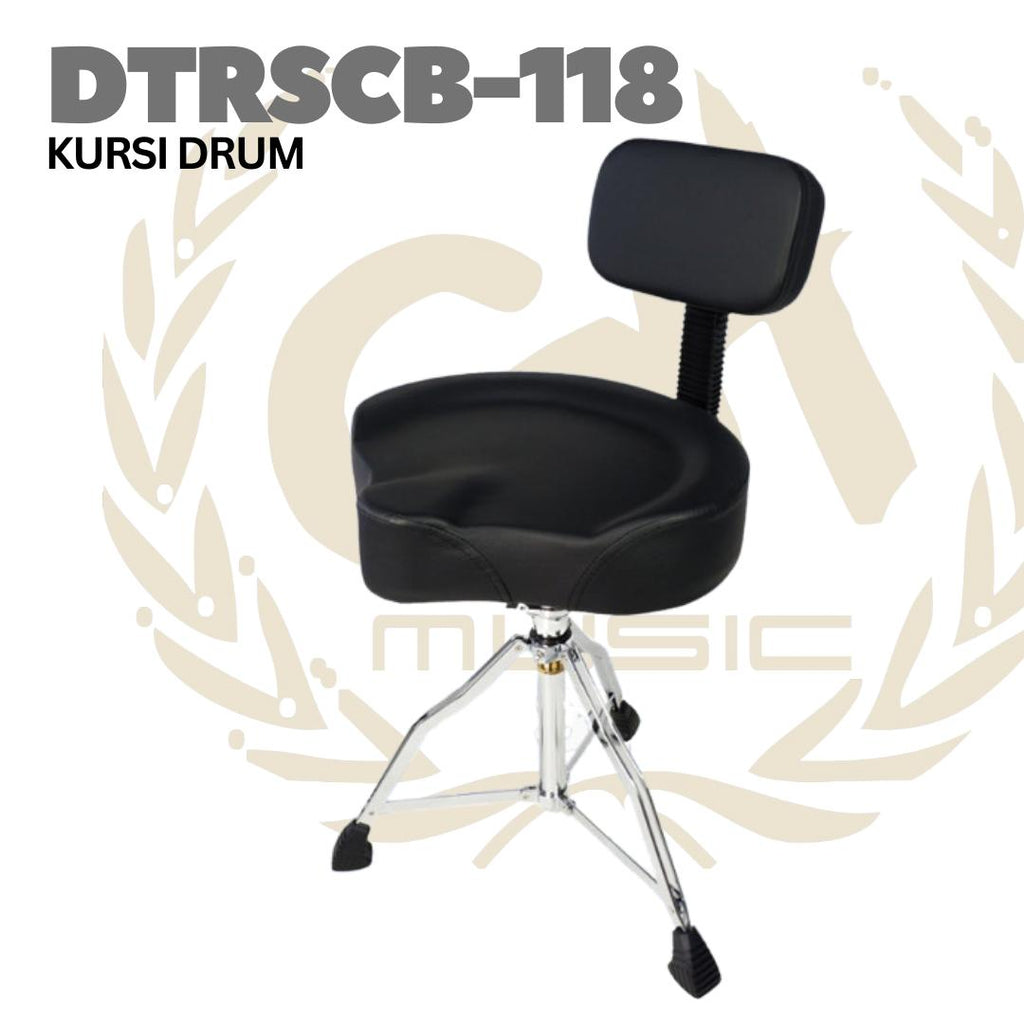 Kursi Drum DTRSCB-118 Drum Throne with Back Rest | Bangku Drum Senderan Sandaran DTRSCB118