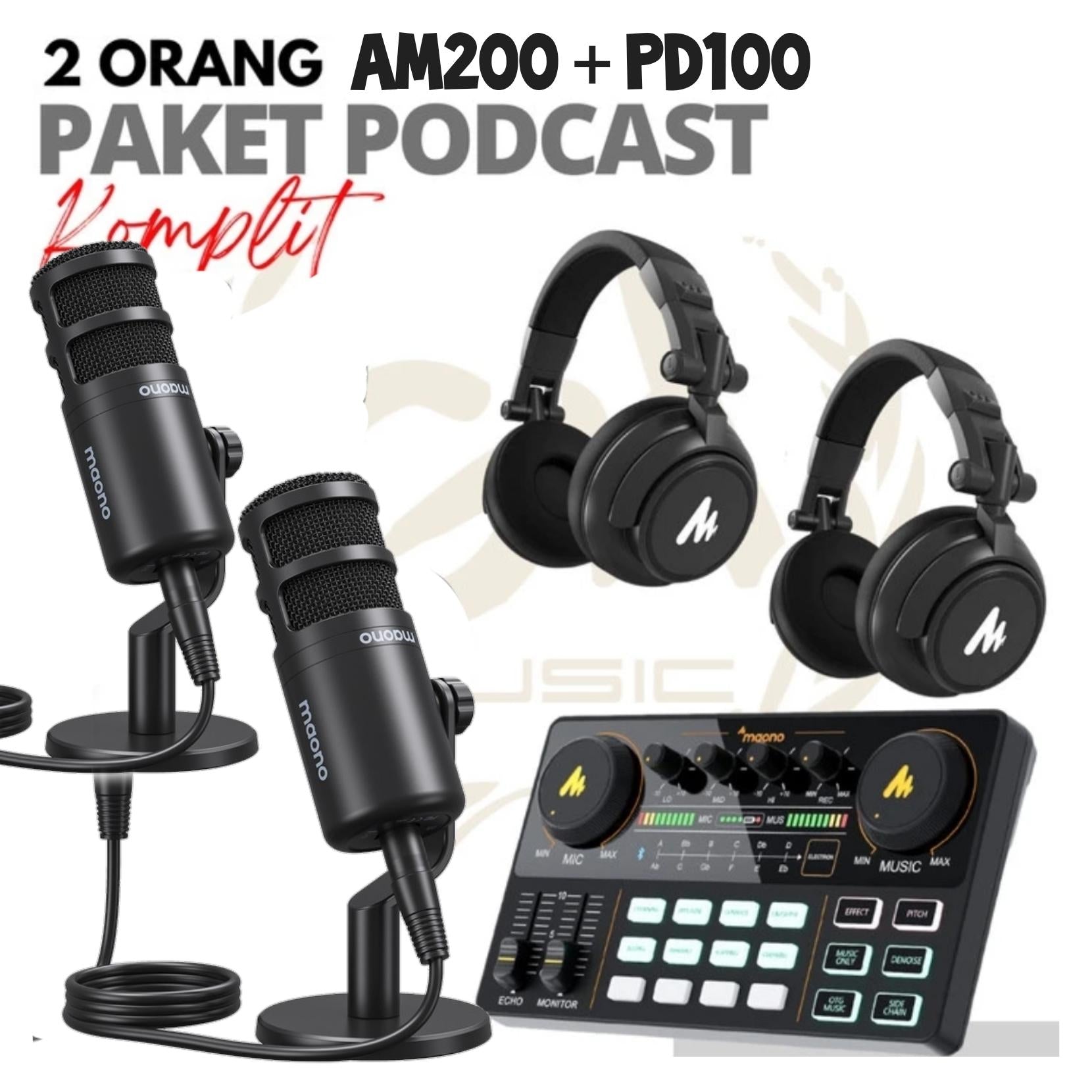 PAKET PODCAST 2 ORANG MAONO AM200 PLUS A03T DAN MH601