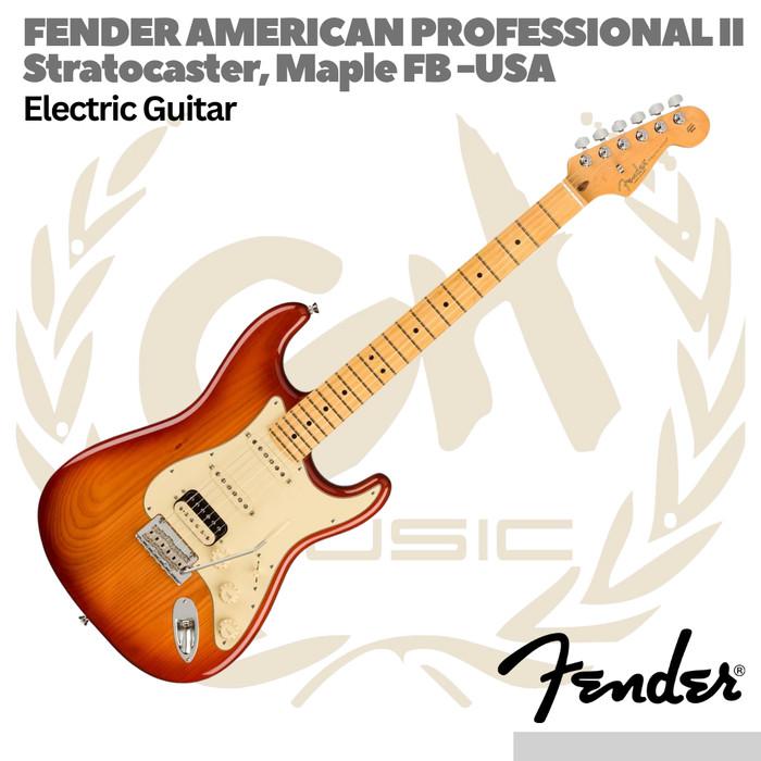 Fender American Professional II HSS Stratocaster Electric Guitar Maple