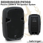 Behringer PK108 Passive 320W 8" PA Speaker System | Spiker Pasif