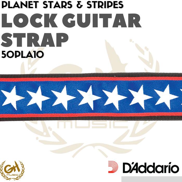 D'ADDARIO PLANET LOCK GUITAR STRAP Stars & Stripes 50PLA10