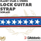 D'ADDARIO PLANET LOCK GUITAR STRAP Stars & Stripes 50PLA10
