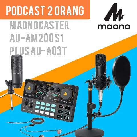 MAONO AM200 S1 PLUS MIC MAONO A03T PODCAST 2 ORANG