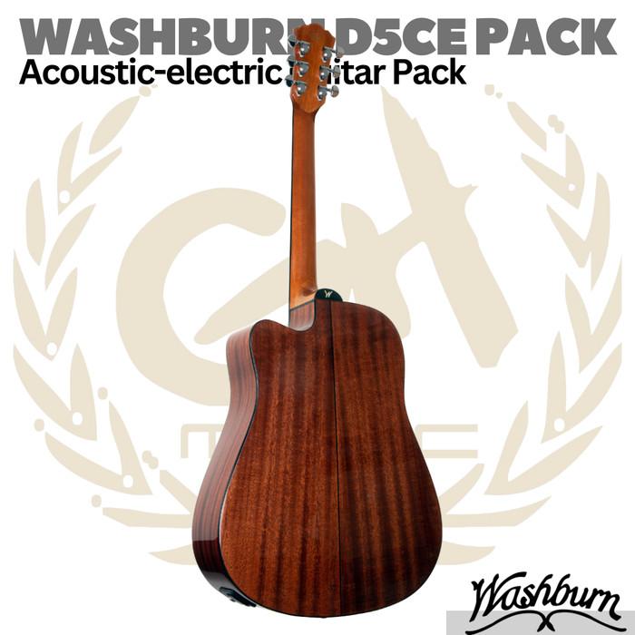 WASHBURN D5CE Acoustic Electric Guitar Pack | Paket Gitar Akustik