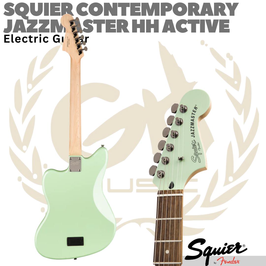 Squier Contemporary Active Jazzmaster HH Electric Guitar, Surf Pearl - Gitar Listrik