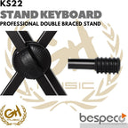 BESPECO KS22 Double Braced Keyboard Stand