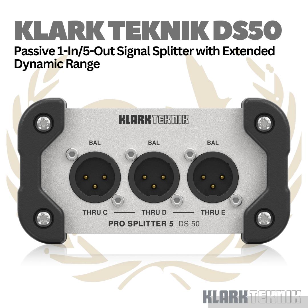 Klark Teknik DS 50 Assive 1-In/2-Out Signal Splitter With Extended Dynamic Range