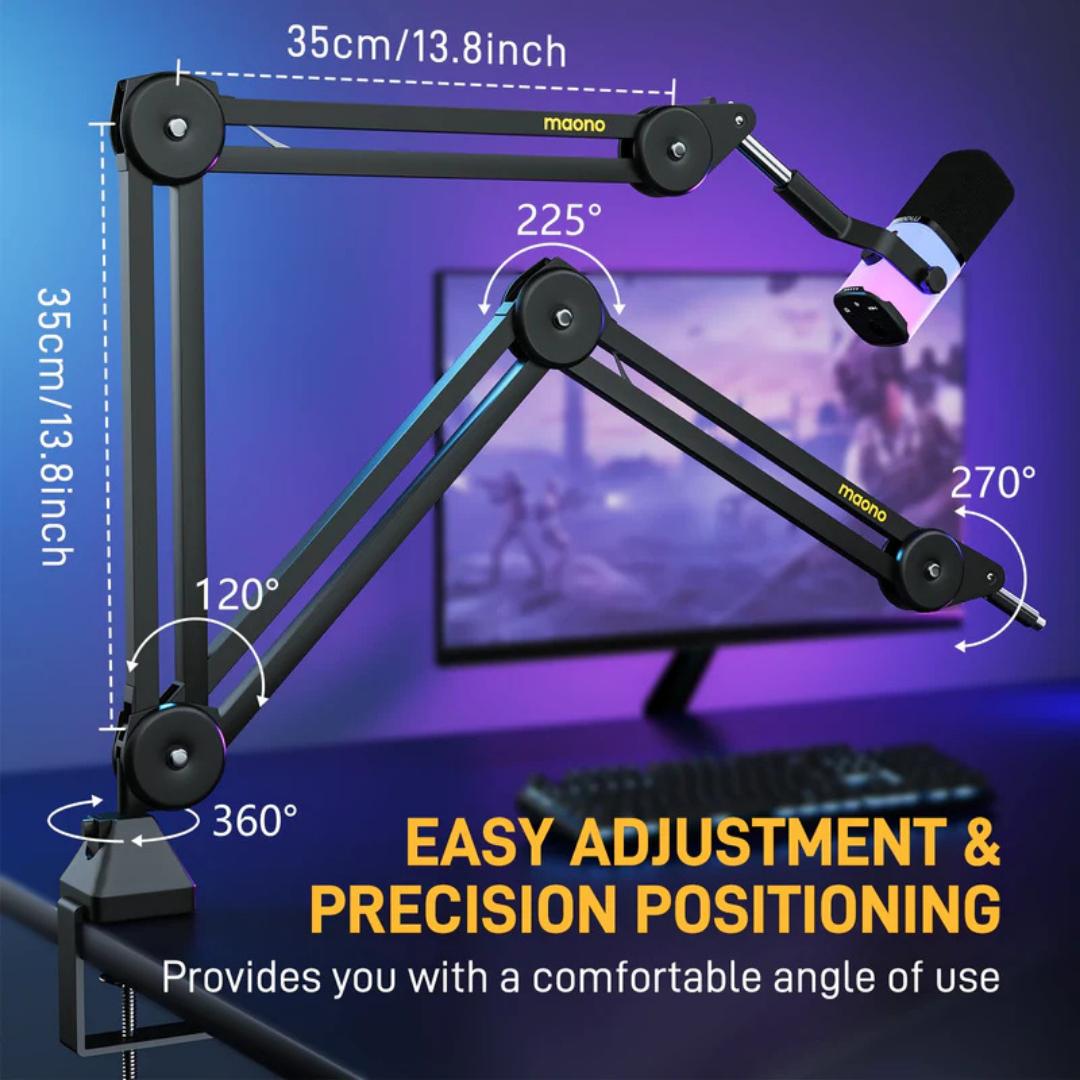 Maono BA37 Microphone Boom Arm Stand - Stand Mic Jepit Meja