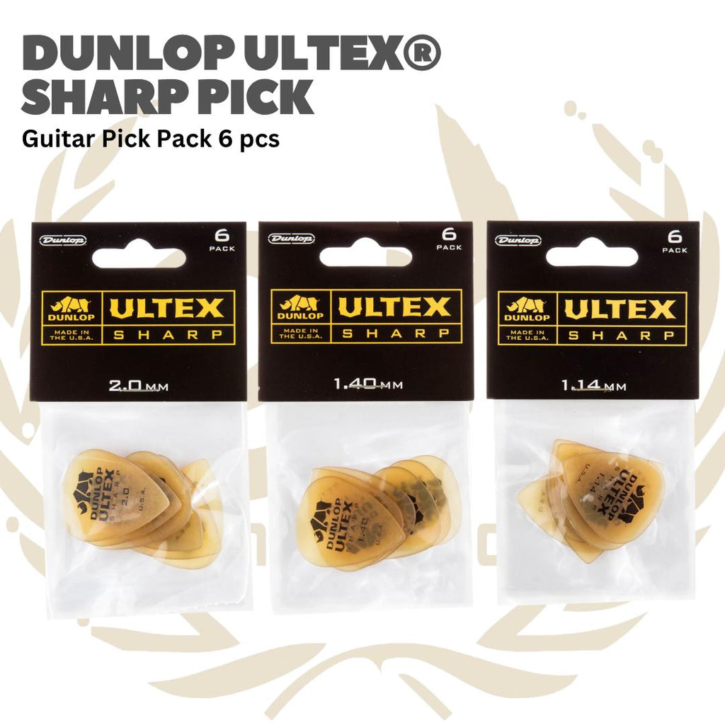 Dunlop Ultex Sharp Guitar Pick Pack 6 pcs - Pick Gitar