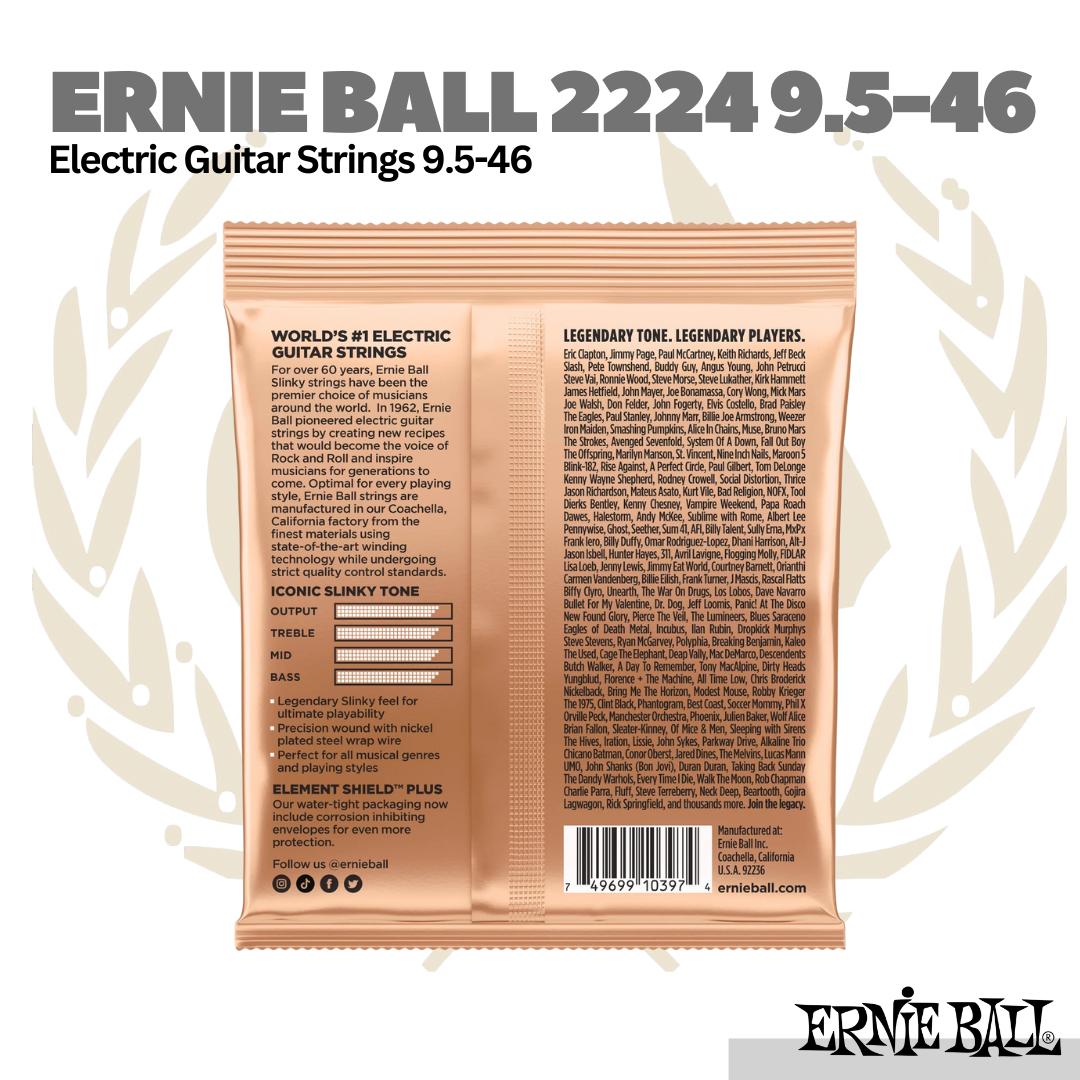 Ernie Ball 2224 Turbo Slinky Nickel Wound Electric Guitar Strings 9.5 - 46 - Senar Gitar