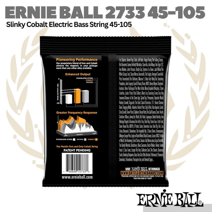 Ernie Ball 2733 Hybrid Slinky Cobalt Electric Bass Strings, 45-105