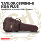 Taylor GS Mini-e Koa Plus Acoustic Guitar w/Aerocase, Shaded Edgeburst - Gitar Akustik Elektrik Original Asli