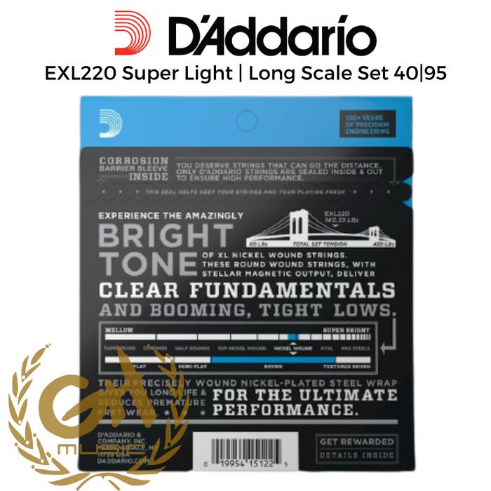D'Addario EXL220 Super Light / Long Scale Set 40|95 SENAR BASS