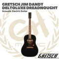 Gretsch Jim Dandy Deltoluxe Dreadnought Acoustic-Electric Guitar - Gitar Akustik Elektrik dengan Pickup
