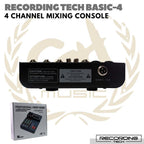 RECORDING TECH BASIC 4 MIXING CONSOLE | Audio MIxer 4 Channel Basic4