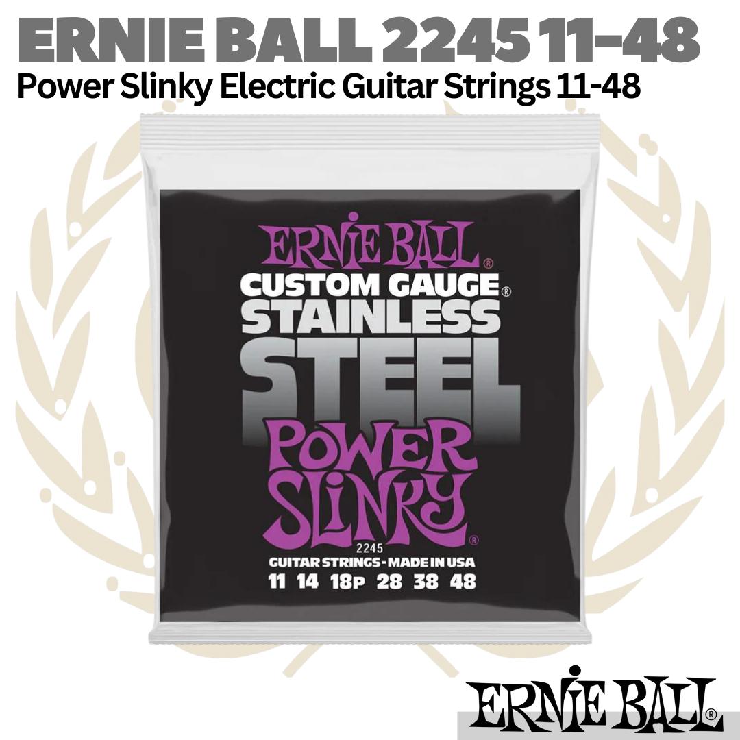 Ernie Ball 2245 Power Slinky Electric Guitar Strings 11-48 | Senar