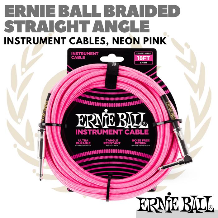 ERNIE BALL BRAIDED Straight Angle Instrument Cable | Kabel Jack Gitar
