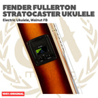 Fender Fullerton Stratocaster Ukulele - Ukulele Elektrik Body Stratocaster Mini 4-Senar With Preamp Original Asli