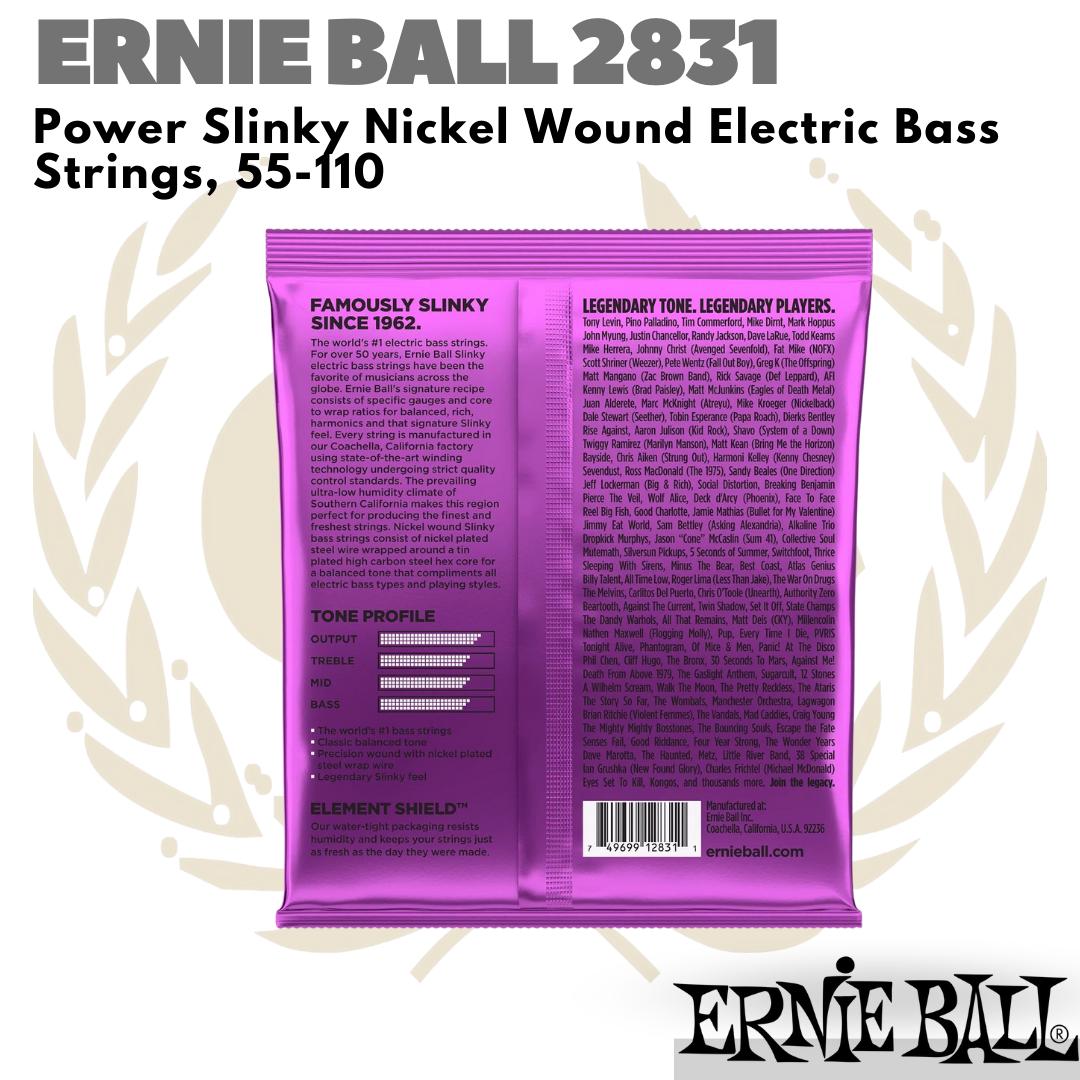 ERNIE BALL 2831 Power Slinky Nickel Wound 55-110 Senar Bass Elektrik