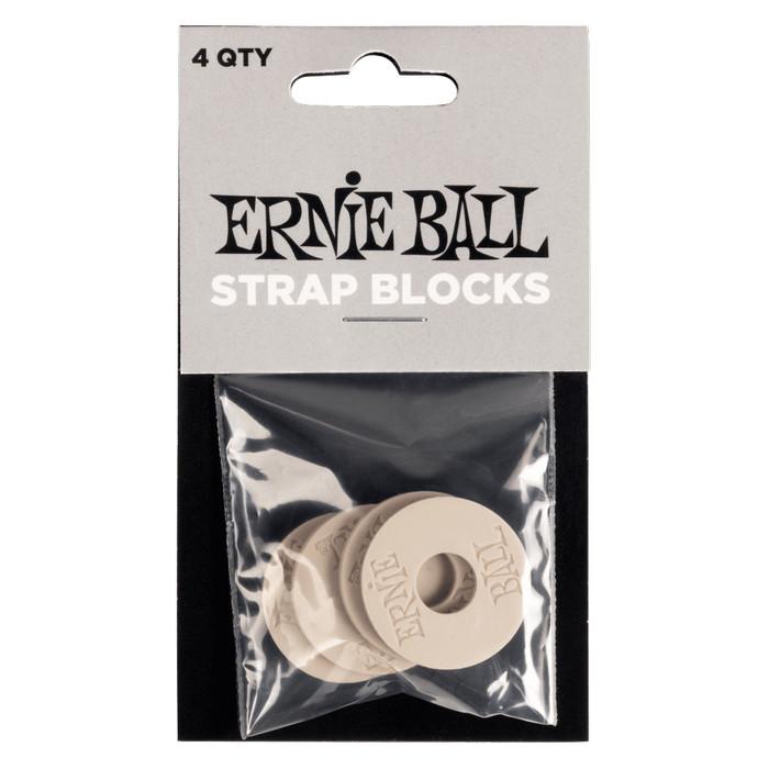 ERNIE BALL RUBBER STRAP BLOCKS 4 Packs | Pelindung Strap Gitar Bass