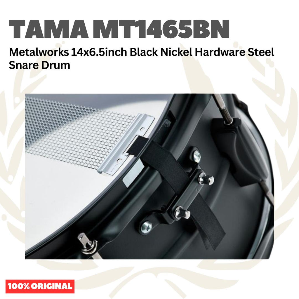 TAMA MT1465BN Metalworks 14x6.5inch Black Nickel Hardware Steel Snare Drumn- Senar Drum