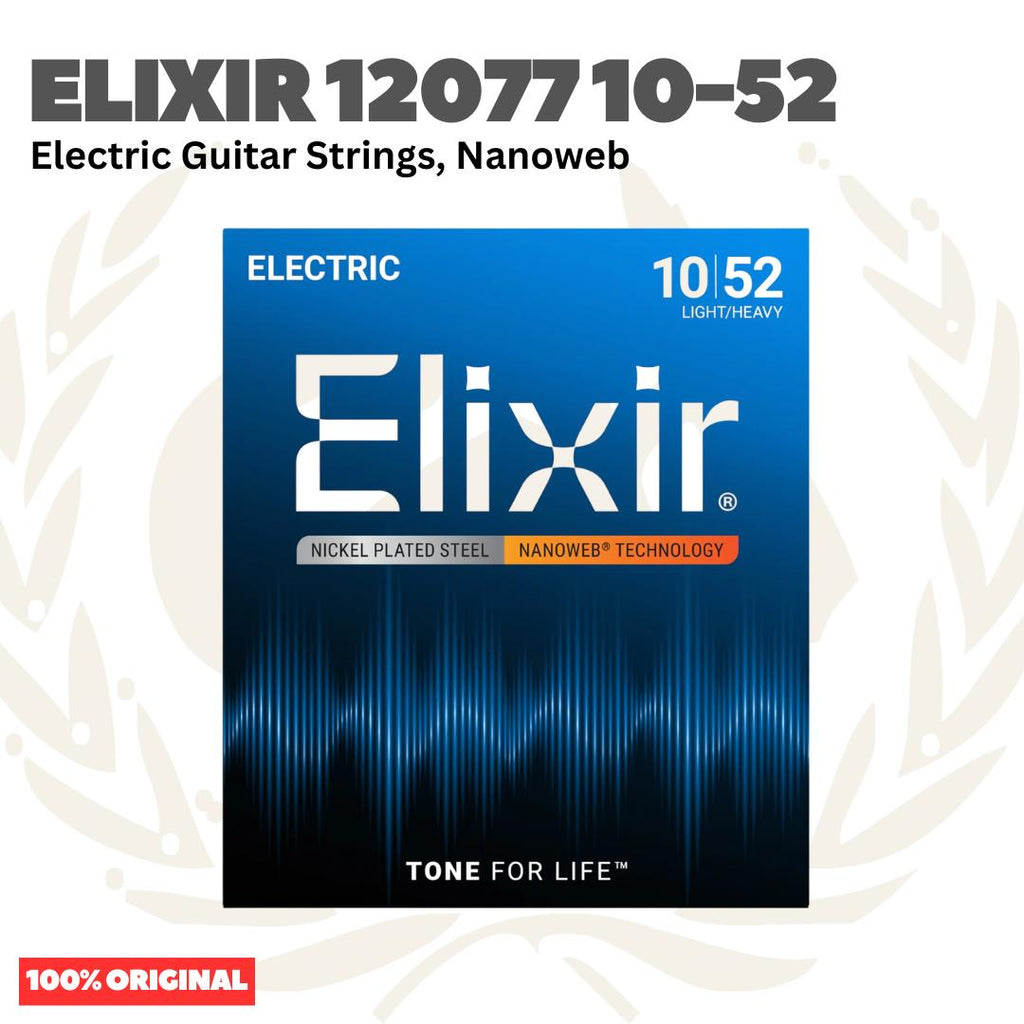 ELIXIR 12077 Nanoweb Electric Guitar Strings 10-52 - Senar Gitar Listrik