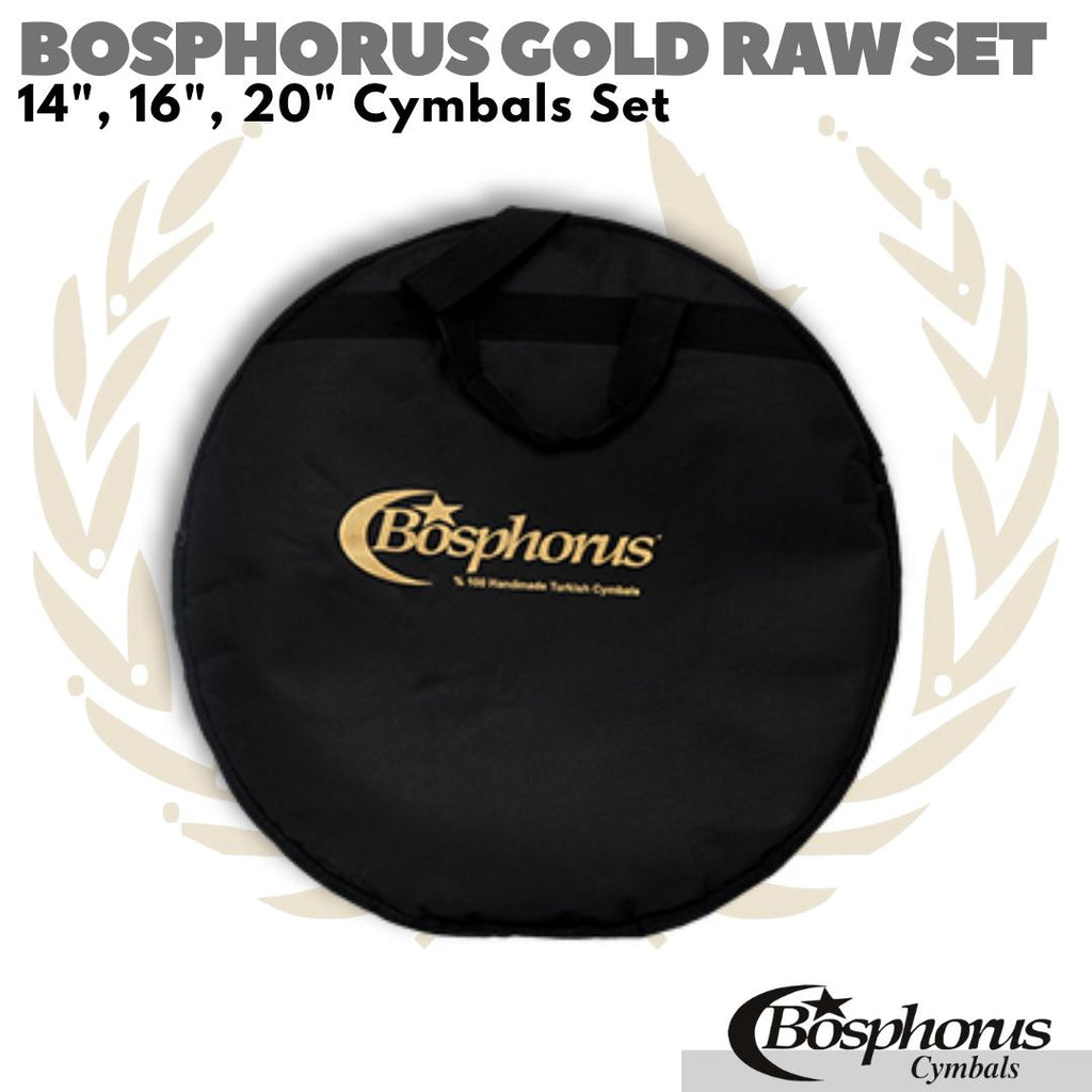 BOSPHORUS GOLD RAW SET 14", 16", 20" Cymbals Hi hat Crash Ride Simbal