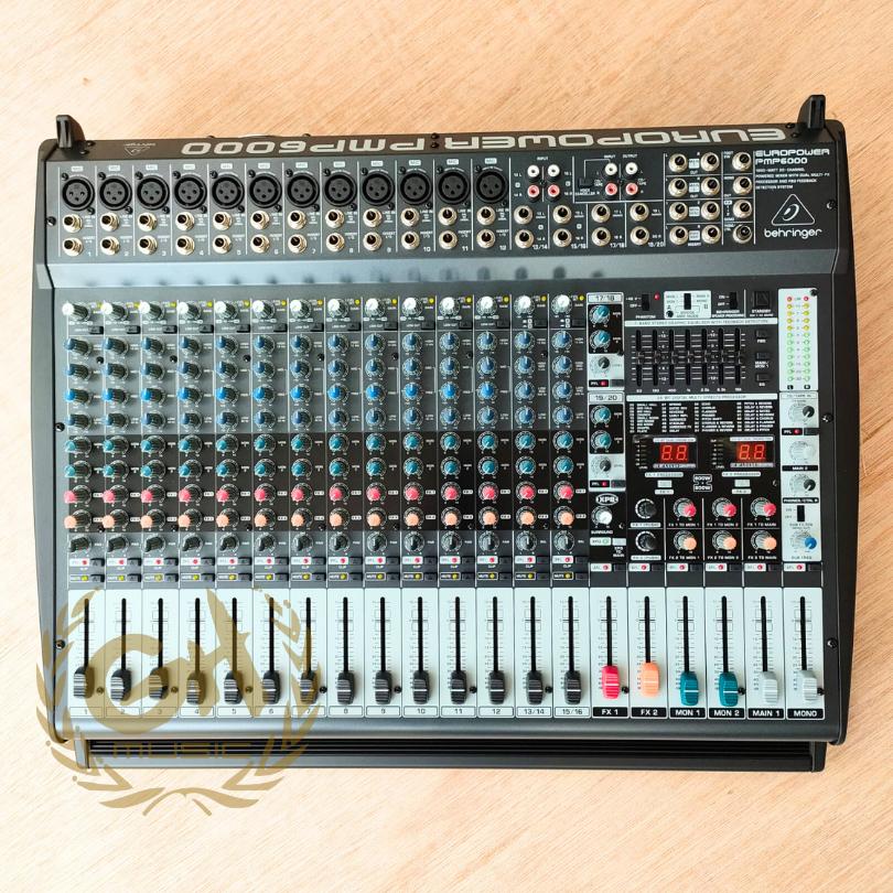 BEHRINGER EUROPOWER PMP6000 20 Channel 1600W Powered Audio Mixer