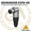 Behringer X3FR Professional XLR Right-Angled Female Connector - Jack XLR Female Angled 3 Pin X3-FR