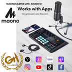 MAONOCASTER AM200-S1 Single Mic Bundle: All-In-One Podcast Studio