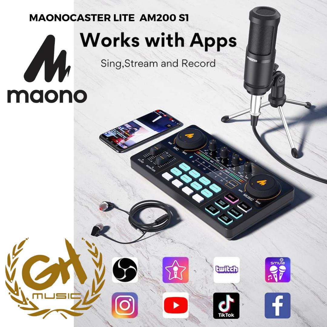 MAONOCASTER AM200-S1 Single Mic Bundle: All-In-One Podcast Studio