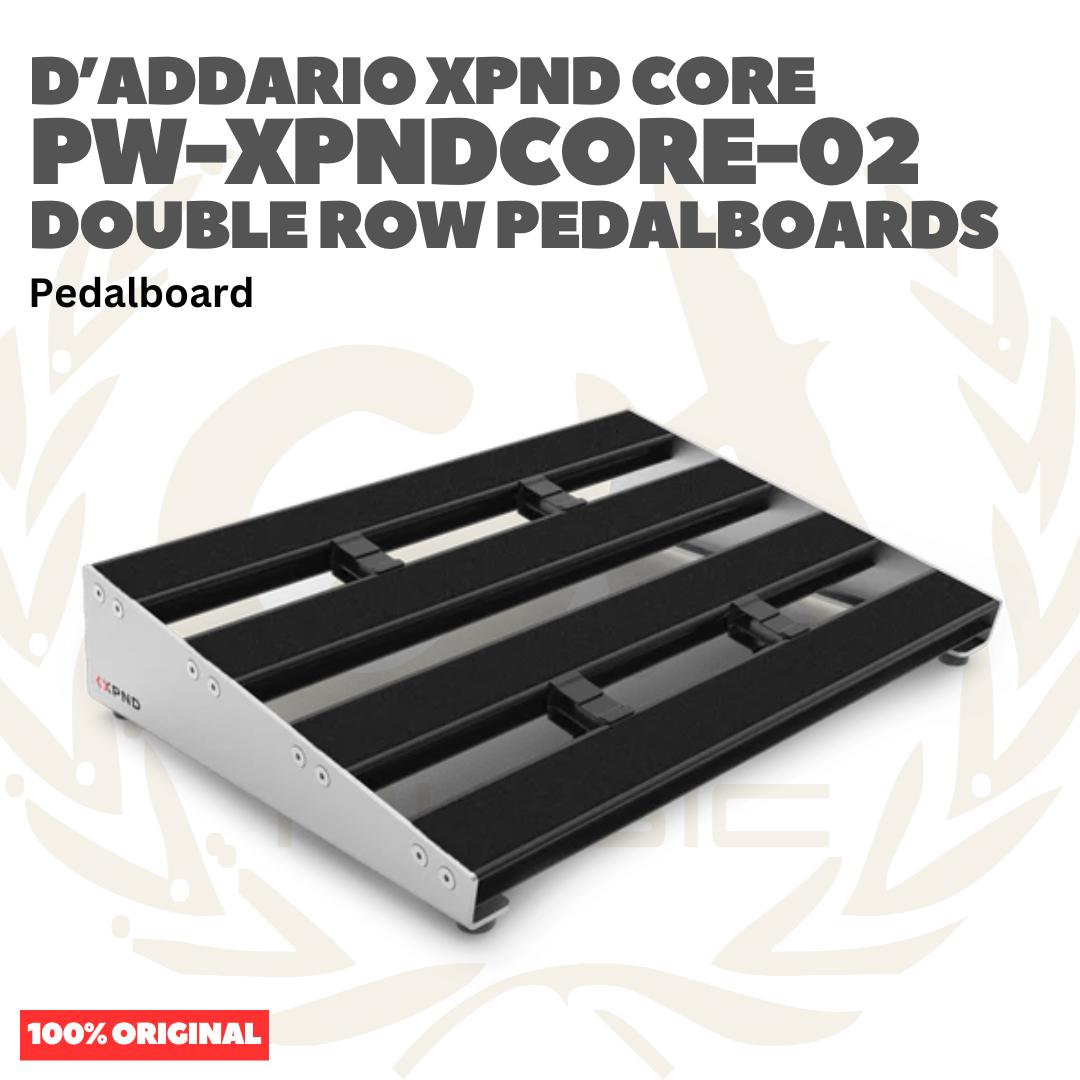 D'Addario PW-XPNDCORE-02 XPND Core Double Row Pedalboard - Pedal Board for Guitar Bass Effects