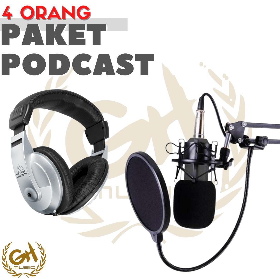 PAKET PODCAST RECORDING 4 ORANG: PRO RTX 6 + Mic BM800 + HPM1000