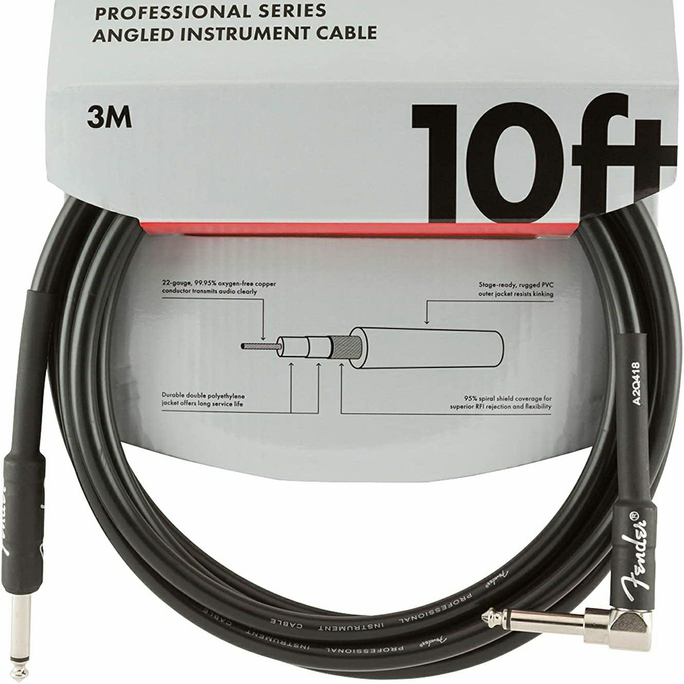 Professional Series Instrument Cable Fender 10ft
