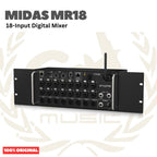 MIDAS MR18 18-Input Digital Mixer for iPad/Android Tablets with 16 Midas PRO Preamps, Integrated WiFi Module and Multi-Channel USB Audio Interface - Mixer Digital