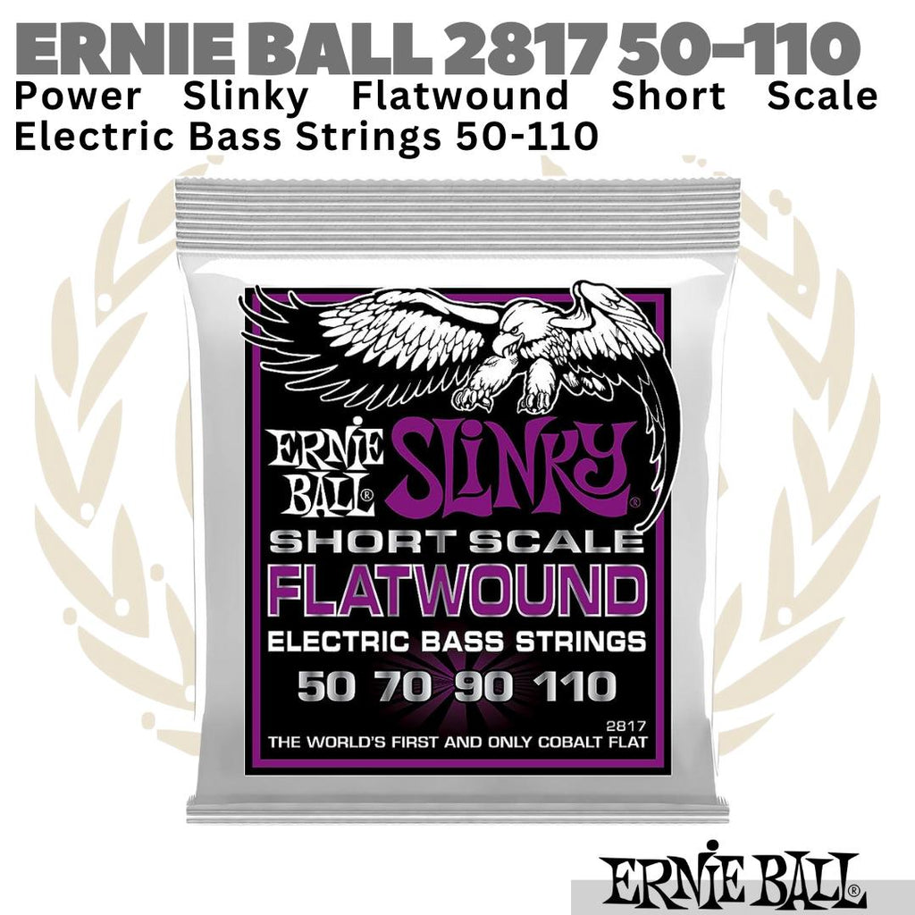 Ernie Ball 2817 Power Slinky Flatwound Short Scale Bass String 50-110