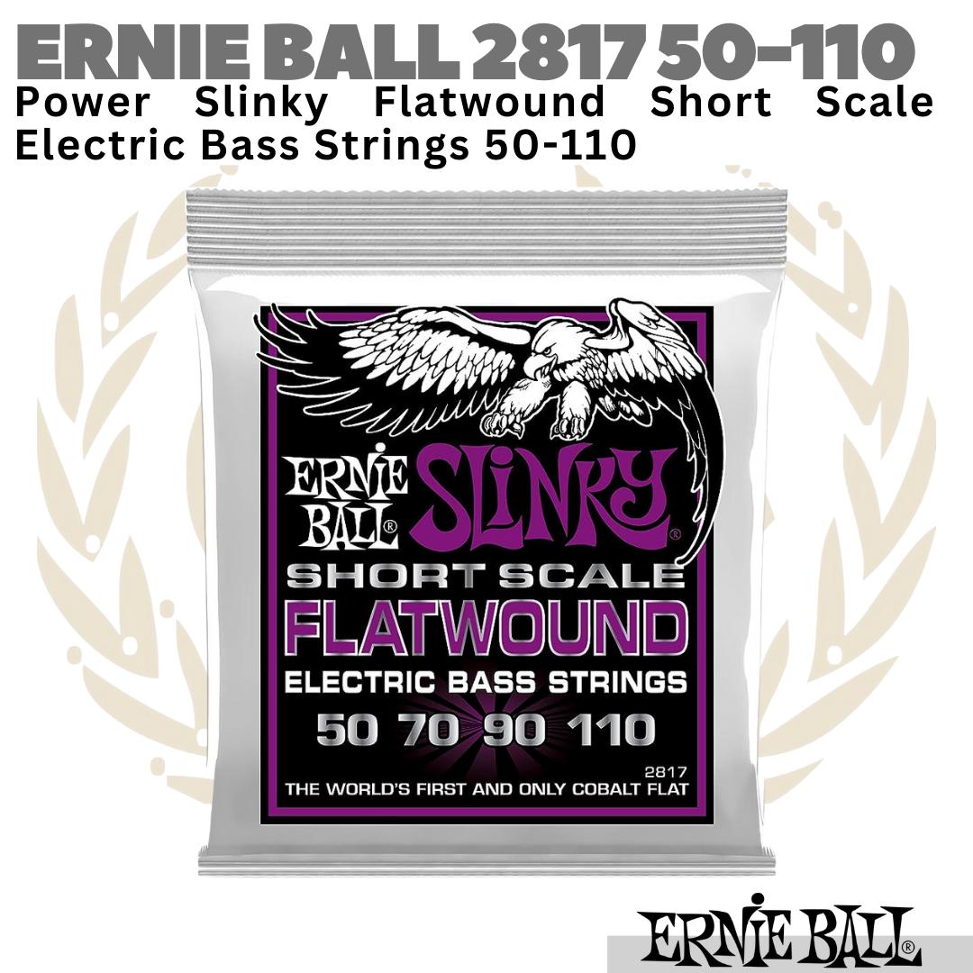 Ernie Ball 2817 Power Slinky Flatwound Short Scale Bass String 50-110