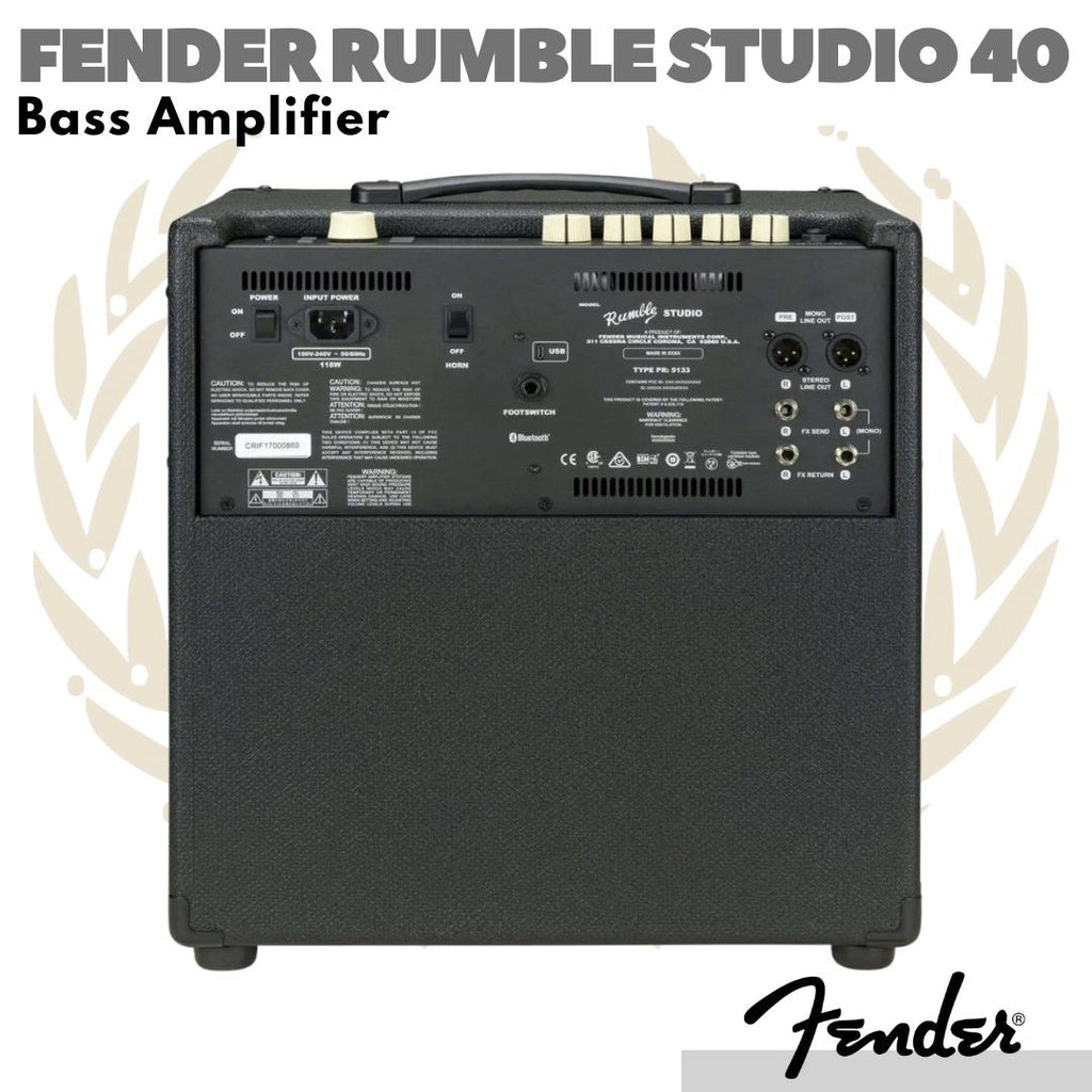 FENDER RUMBLE STUDIO 40 Bass Amplifier | Ampli Speaker Bass Rumble40