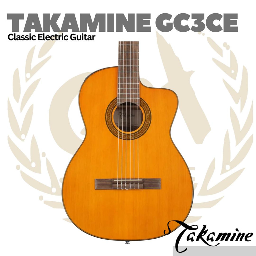 Takamine GC3CE Acoustic Electric Classical Guitar - Gitar Klasik Nylon