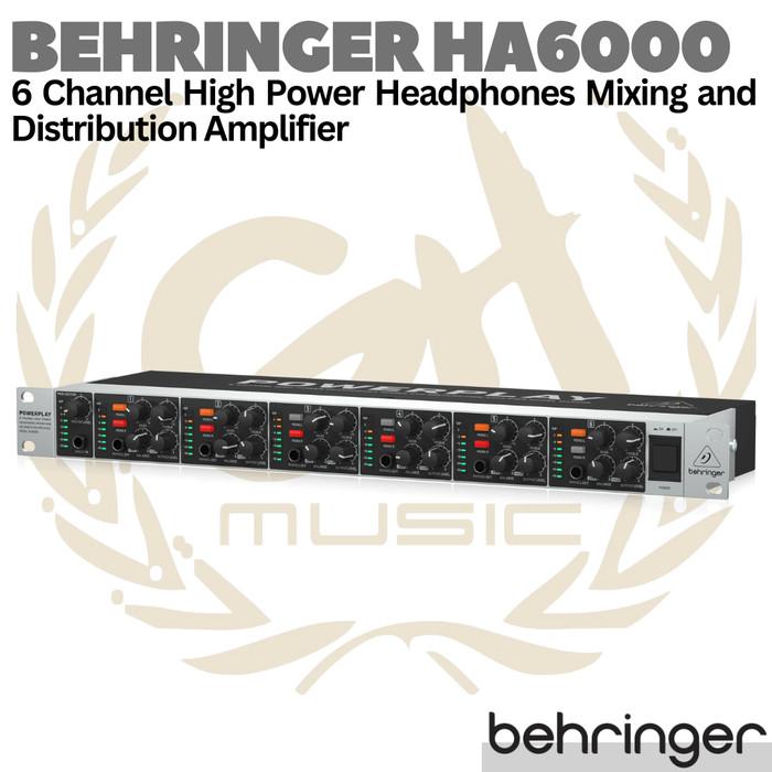 BEHRINGER POWERPLAY HA6000 6 Channel Headphones Distribution Amplifier