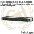 BEHRINGER POWERPLAY HA6000 6 Channel Headphones Distribution Amplifier