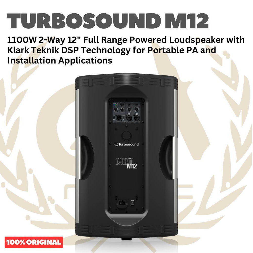TURBOSOUND Milan M12 1100W 2-Way 12inch Full Range Powered Loudspeaker - Speaker Aktif M 12