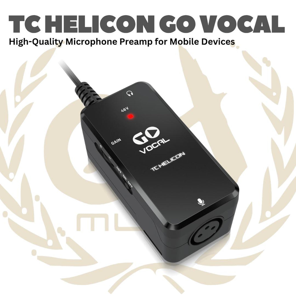 TC Helicon GO Vocal High-Quality Microphone Preamp for Mobile Device - Pre-amp Mic untuk HP Leptop Soundcard Pre amp Mik