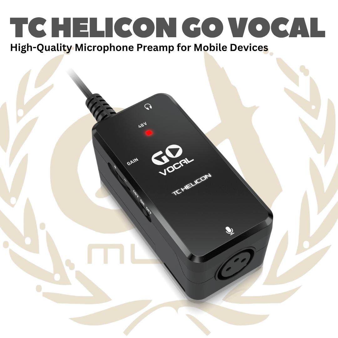 TC Helicon GO Vocal High-Quality Microphone Preamp for Mobile Device - Pre-amp Mic untuk HP Leptop Soundcard Pre amp Mik